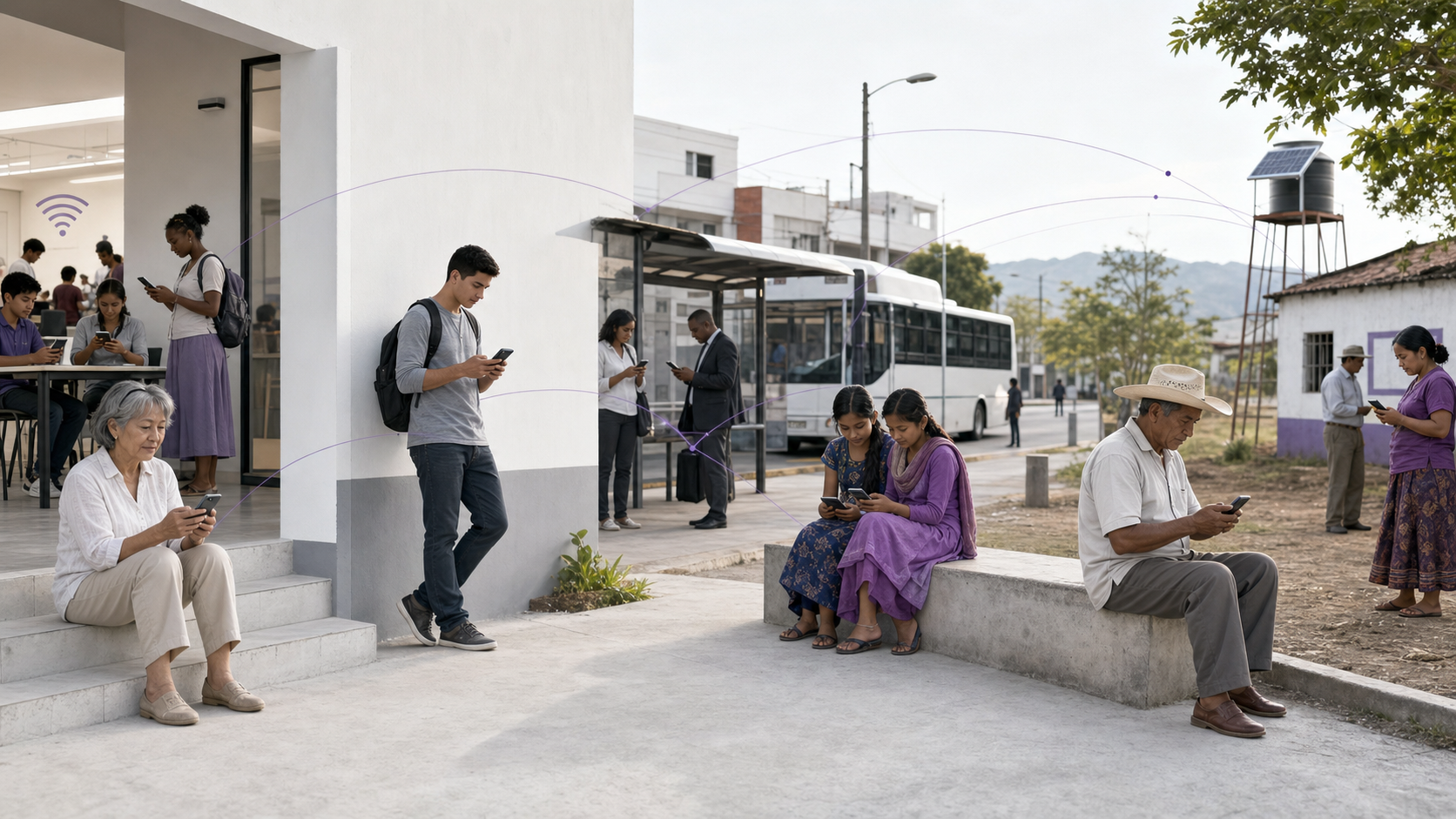 People connected through KaiOS technology across an emerging market community